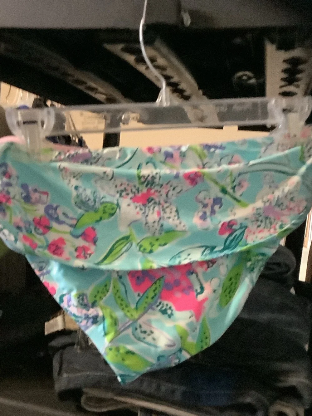 Lilly Pulitzer Colorful‎ Floral Ruffle Bikini Bottoms - Aqua, Pink, Green